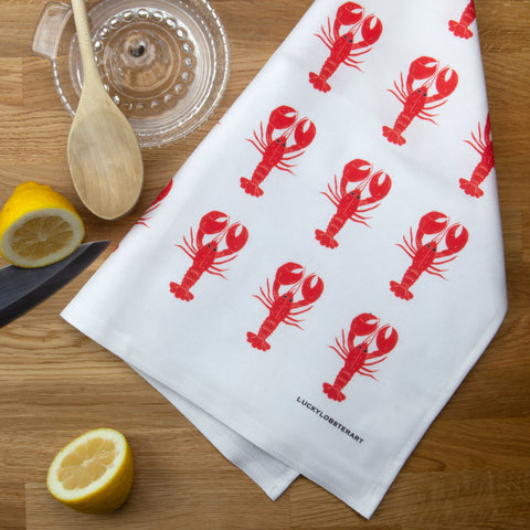 Red Lobster Tea Towel
