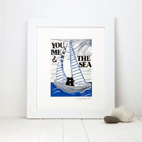 You, me & the Sea Print
