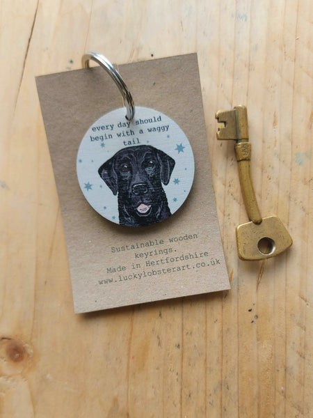 Dog Keyrings "Everyday should start with a Waggy Tail)