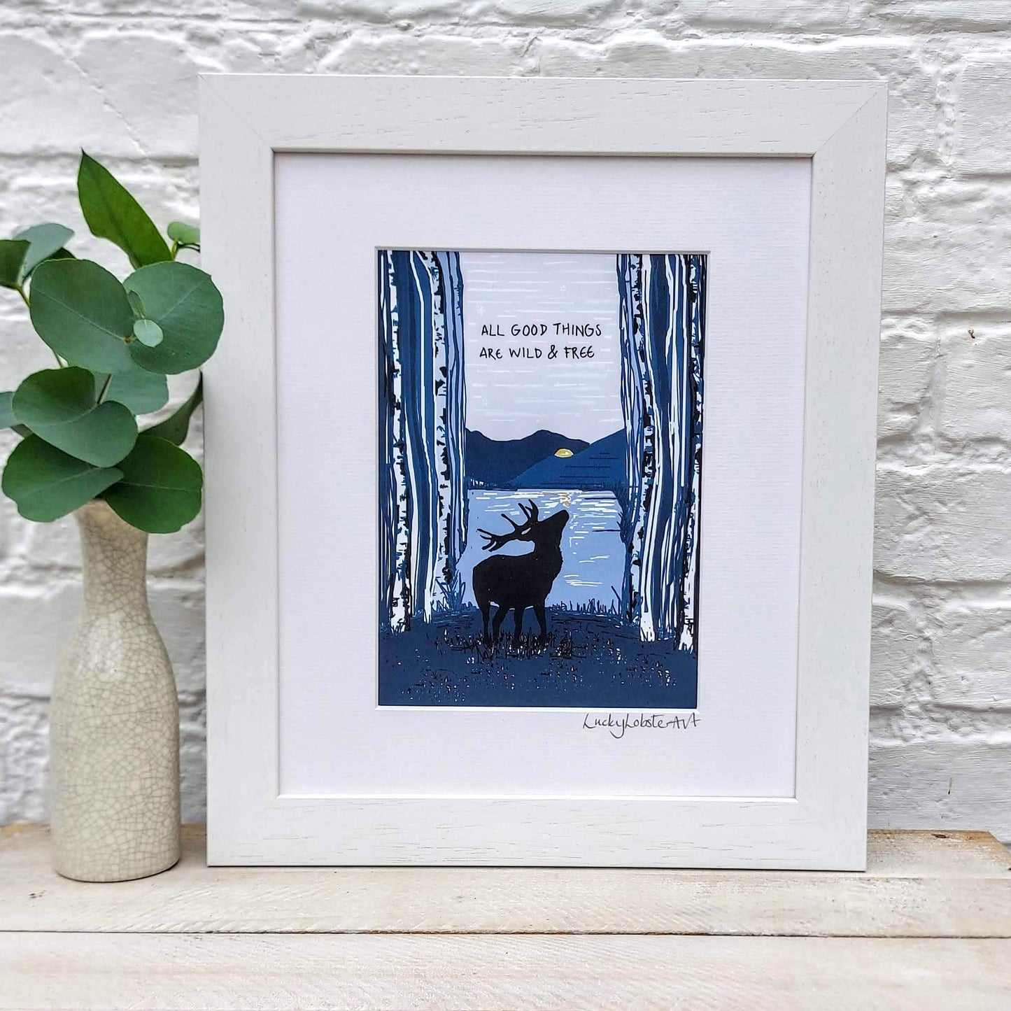 Moonlight Deer Print