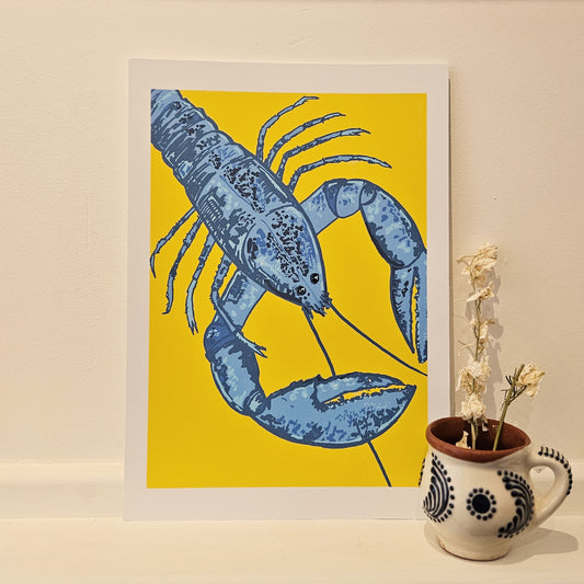 Blue Lobster Print