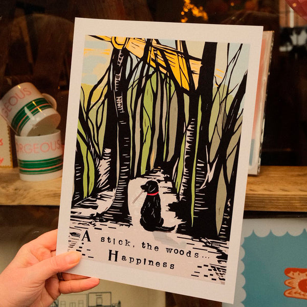 Dog Woods Print