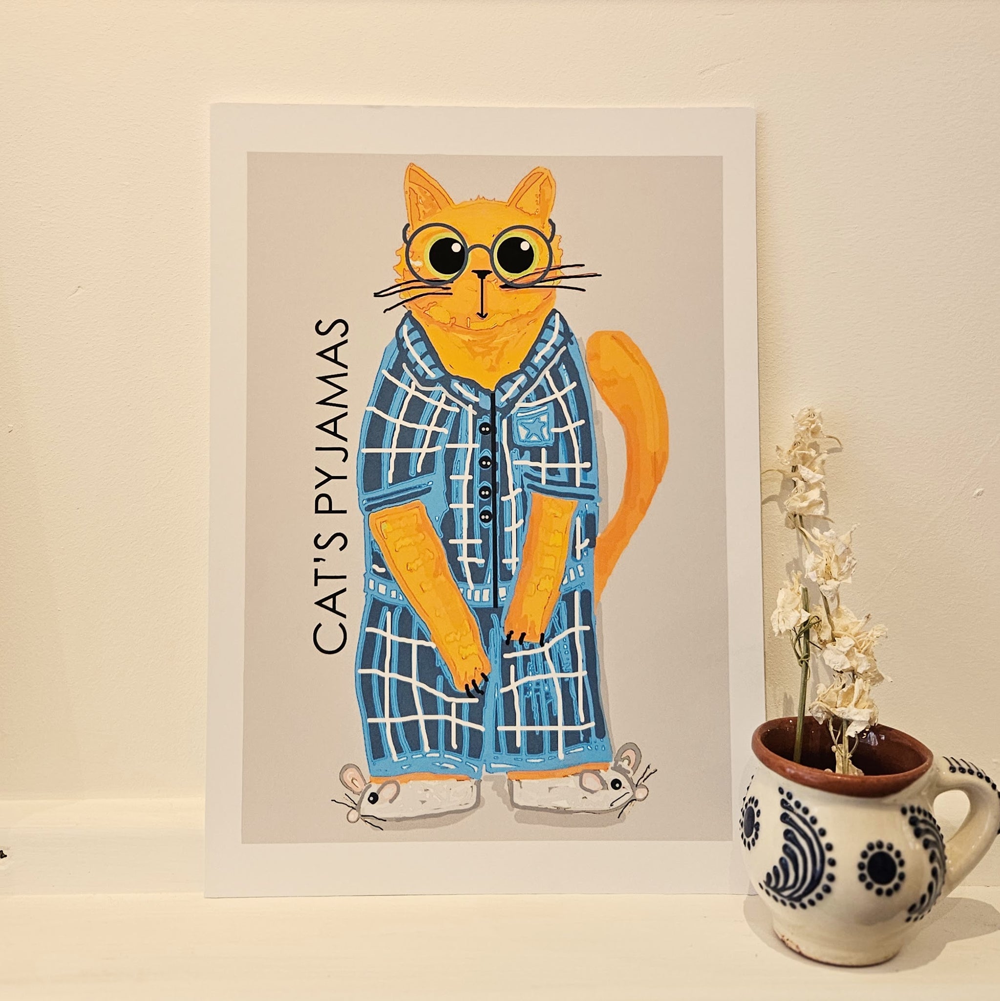 Cat's PJs Print