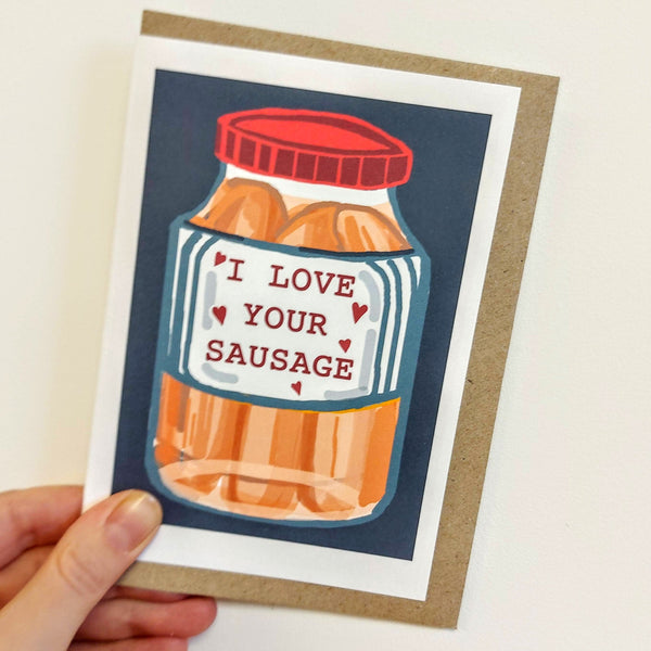 Funny Valentine 'Sausage' Card