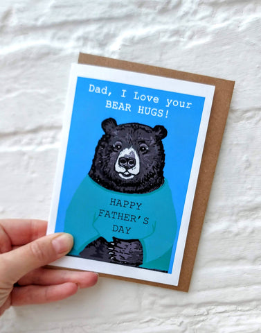 Dad, I love your bear hugs Card