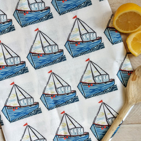 Sailing Boats Tea Towel