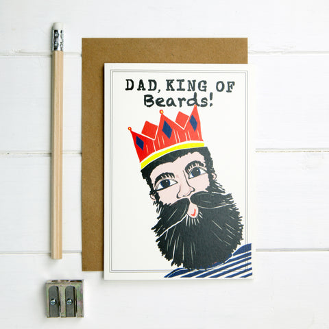Dad, King of Beards Card