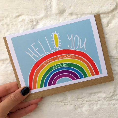 Hello You Rainbow Card