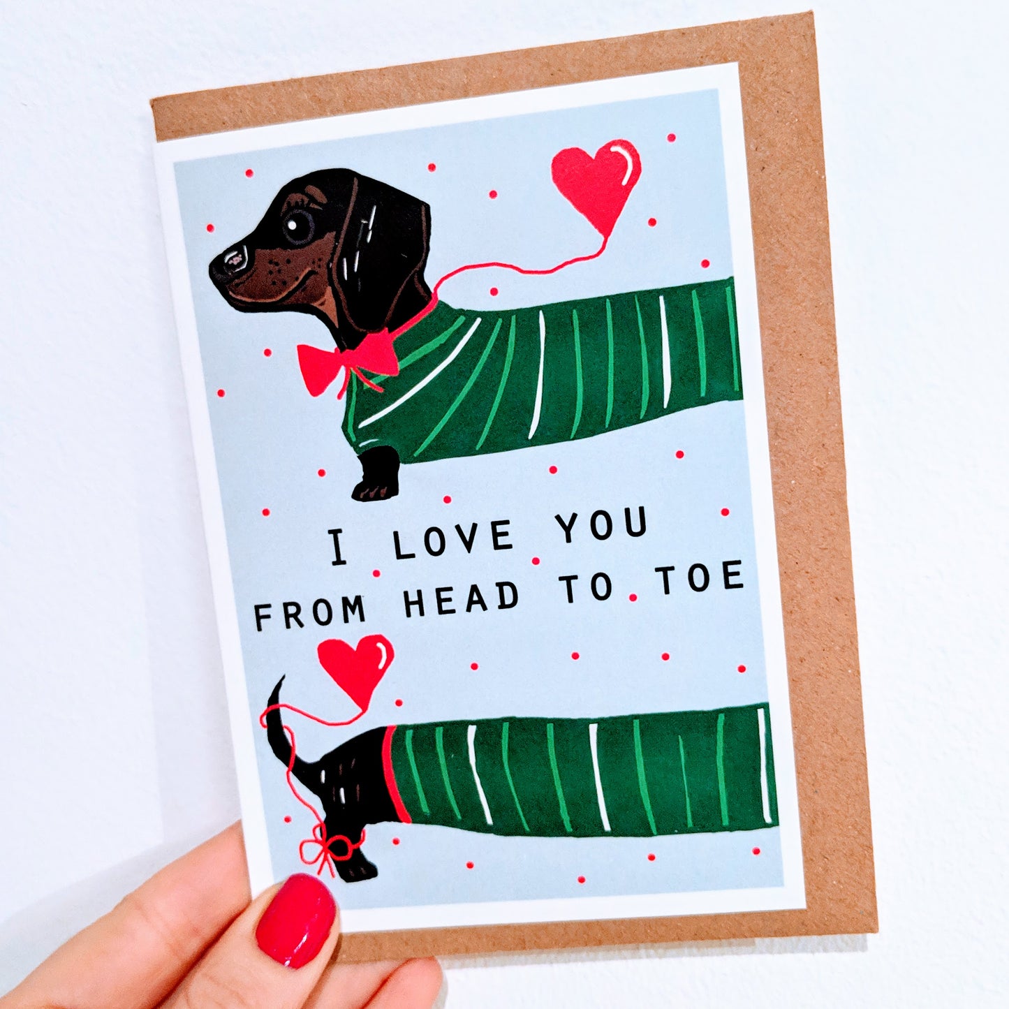 Dachshund 'Head to Toe' Card