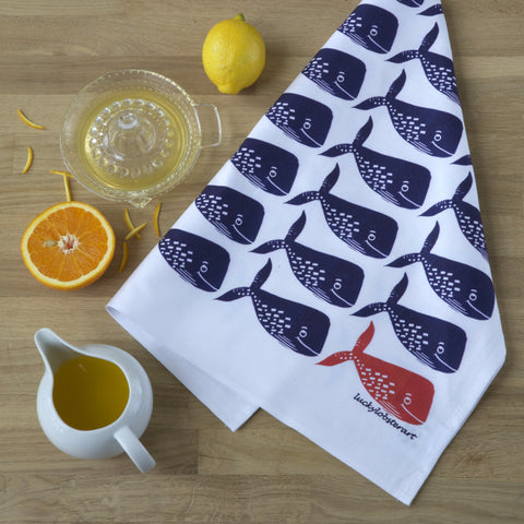 Whale Tea Towel