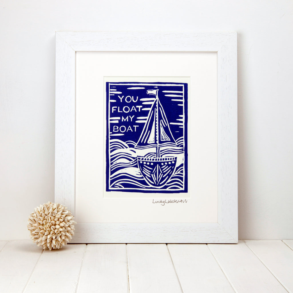 Boat Lino Print