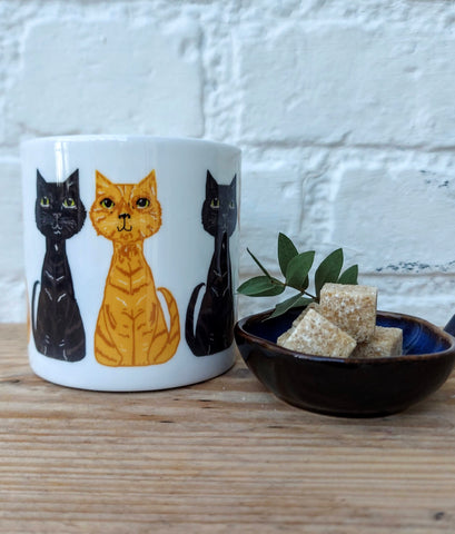 Ginger & Black Cat Mug