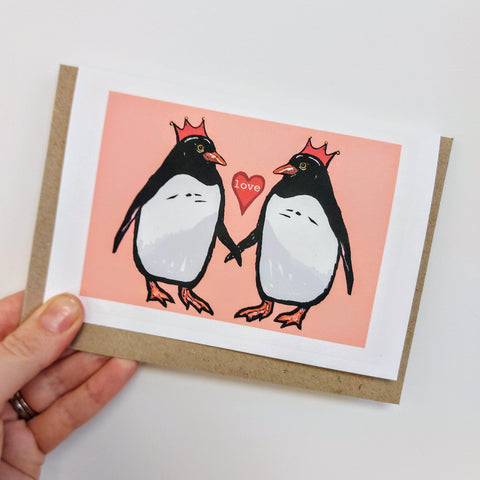 Two Penguin 'LOVE' card