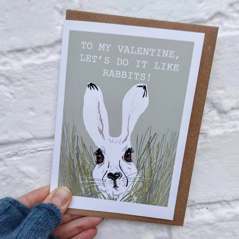 Rabbits Valentine's card