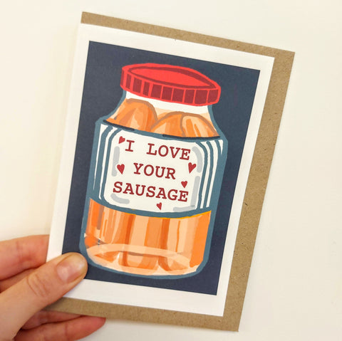 Funny Valentine 'Sausage' Card