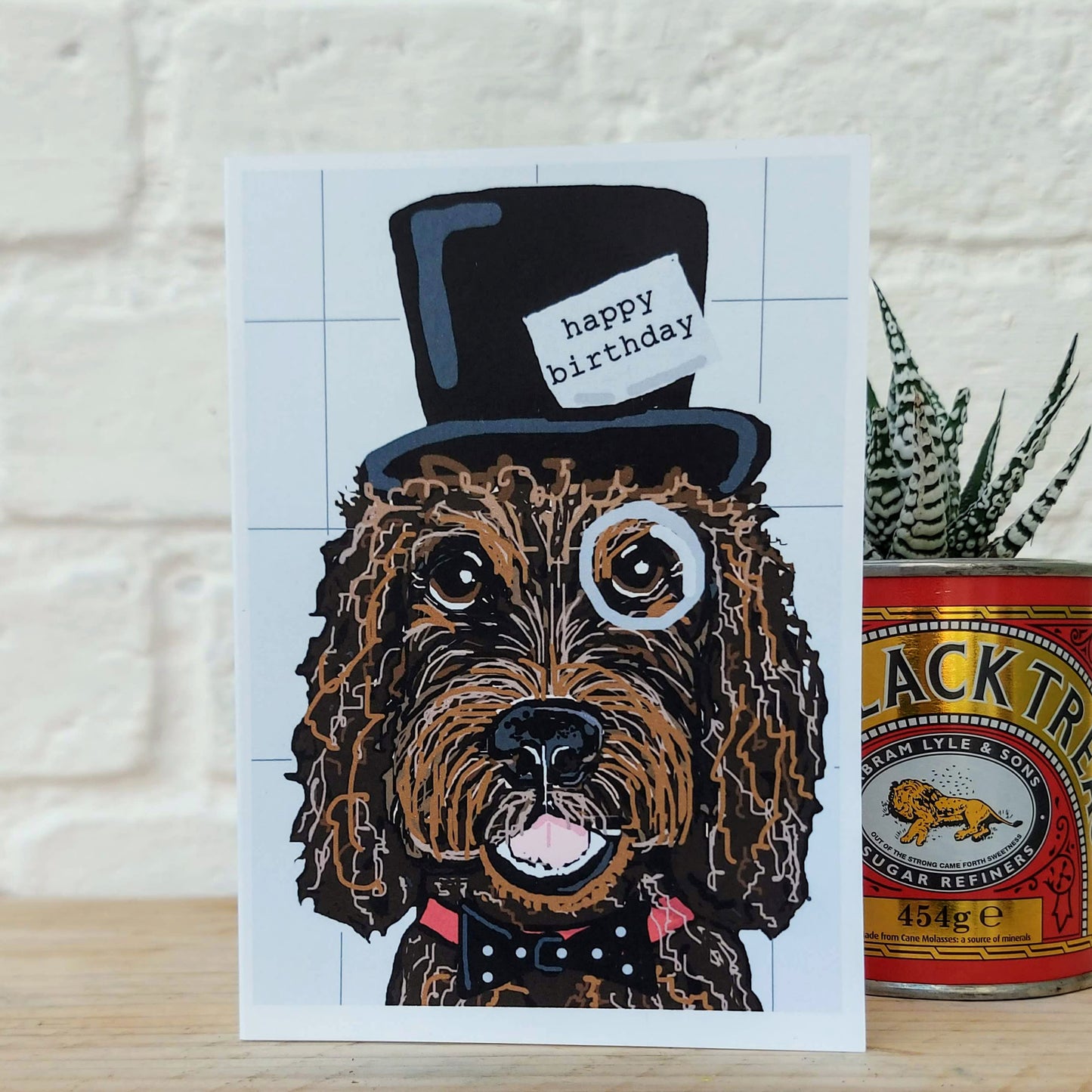 Cockapoo Top Hat Card