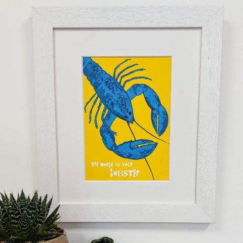 Blue Lobster Print